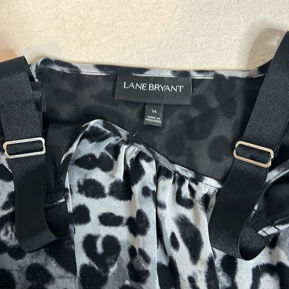 Lane Bryant Leopard Print Cami Top – Size 14 with Lace Trim - Picture 5 of 7